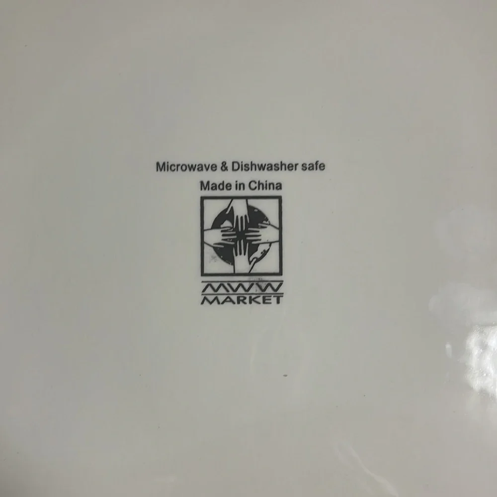 MWW Market decorated plate. 11 x 11. Very pretty!